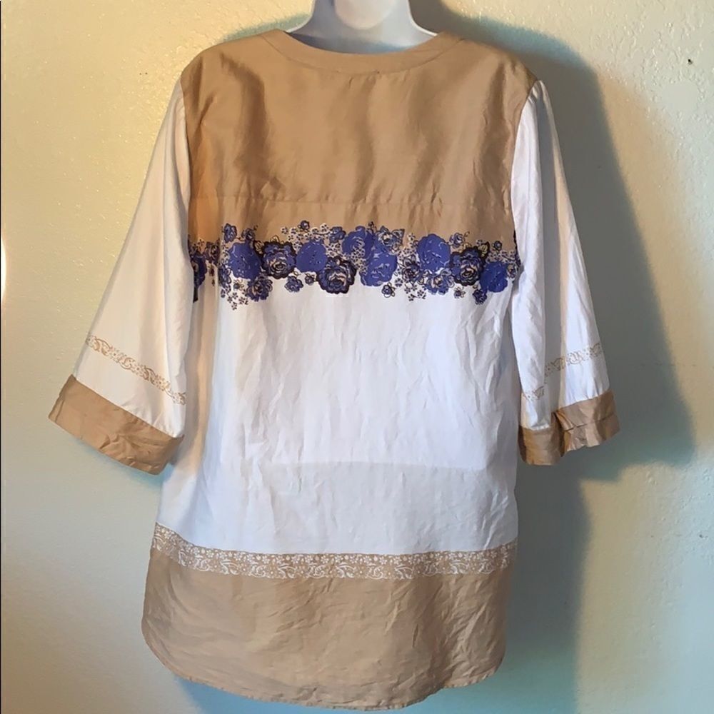 Soft Surroundings Semi Sheer floral Tunic size S‎ - Picture 3 of 8